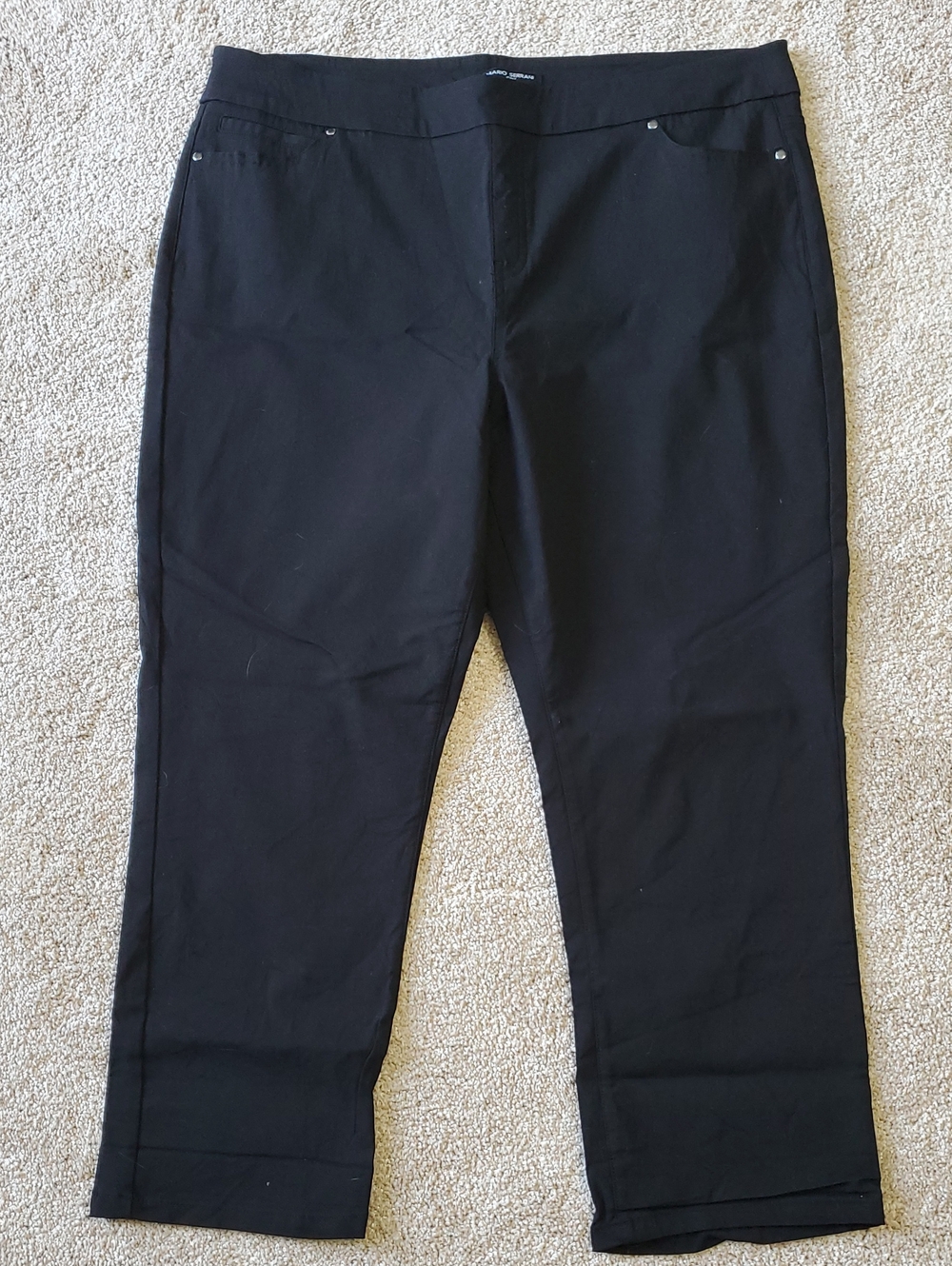 Mario Serrani Black Pull-On Ankle Pants Women's XL